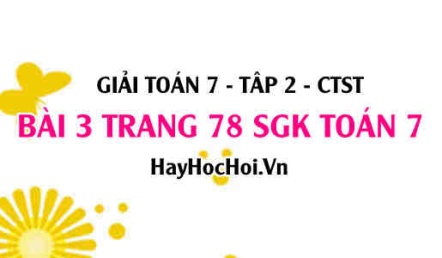 Giải bài 3 trang 78 Toán 7 tập 2 SGK Chân trời sáng tạo